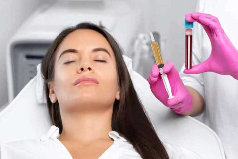 woman facial treatment